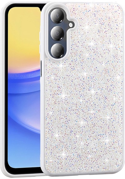 Samsung Galaxy Uyumlu A16 Kılıf Parlak Taşlı Tasarım Zore Pırlanta Kapak Çok Renkli