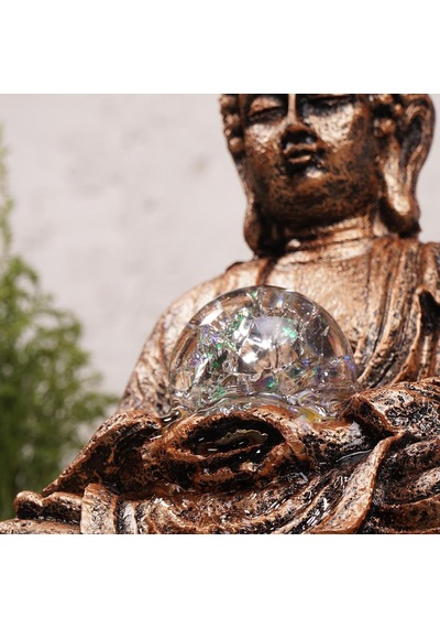 Zen Lord Buddha Temalı Eskitme Su Şelalesi