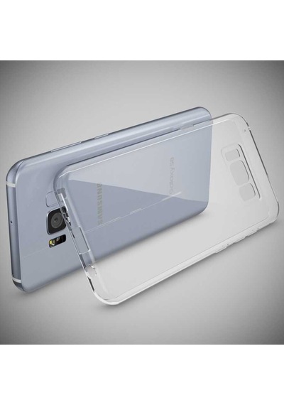 Samsung Uyumlu Galaxy S8 Plus Kılıf Şeffaf Silikon Hibrit Case Kapak Renksiz