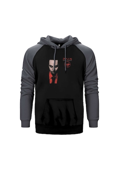 Pain Psalms Of Extinction Gri Renk Reglan Kol Kapşonlu Sweatshirt Gri