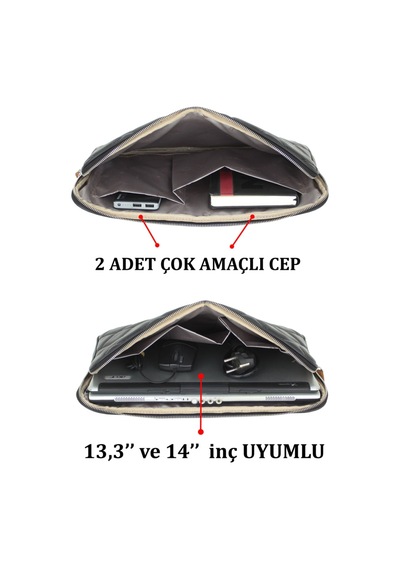 Case Club Apple Uyumlu MacBook Air Pro 13-14" Su Geçirmez Laptop Kılıfı Taba