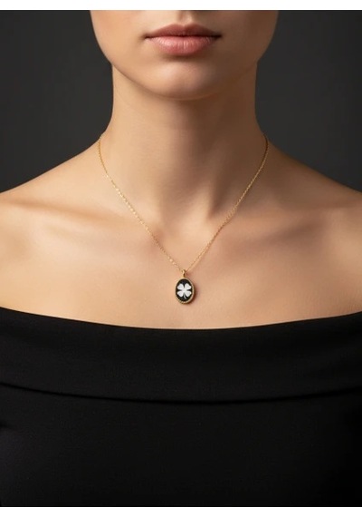 G&a Jewels - Şansın Nefesi - 925 Ayar Oksitli Yaldız Altın Kaplama Gümüş Kolye Altın - Gümüş 40+5 Cm G&a Jewels - Şansın Nefesi - 925 Ayar Oksitli Yaldız Altın Kaplama Gümüş Kolye Altın - Gümüş 40+5 Cm