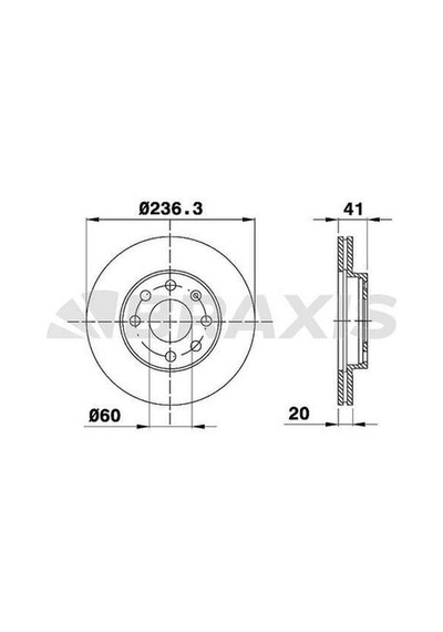 Braxis Ae0032 Ön Fren Diski Astra F 92-98 Corsa B 93-02 Astra-serisi İc 99-01 569054