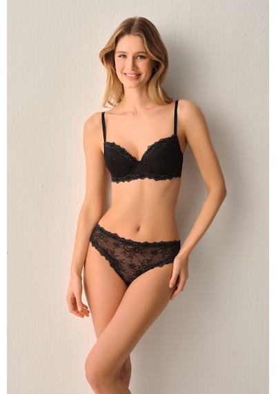 Suwen Cosmopolitan Dantelli Slip Külot St4453601012 Siyah