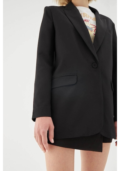 Quzu Siyah Kadın Blazer Ceket 50873