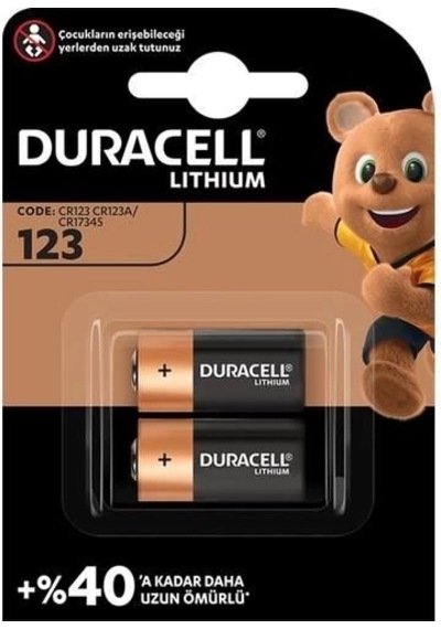 Mey İthalat Duracell 123a 3 Volt Lityum Pil 2 Adet
