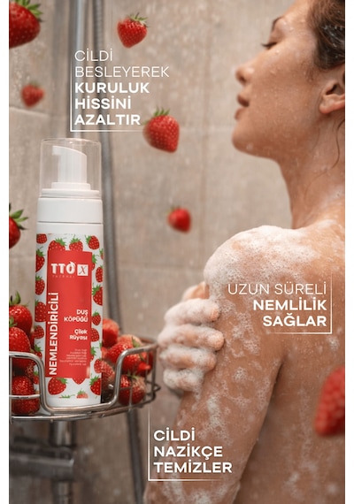Tto -X Nemlendiricili Duş Köpüğü Çilek Rüyası 200Ml