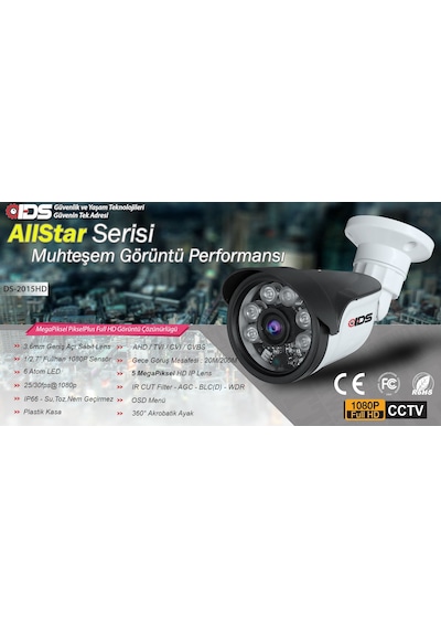 IDS DS-2015HD-SET5-ARRAY 5 Kameralı 1080P Full HD 5 MP Sony Lensli Kamera Seti - 2015