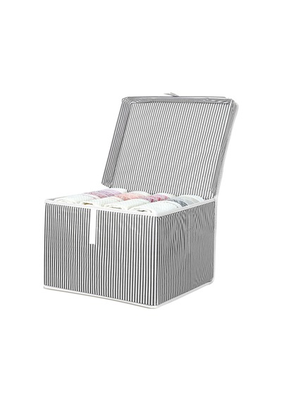 4 Adet Kapaklı Çok Amaçlı Hurç Saklama Kutusu Organizer Mini 40 X 30 X 26 Cm Gri Gri