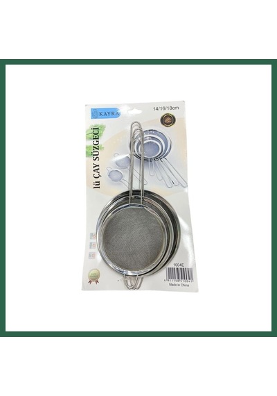 Bezos 3'li Metal Süzgeç 14-16-18 Cm Bzs01 Çok Renkli