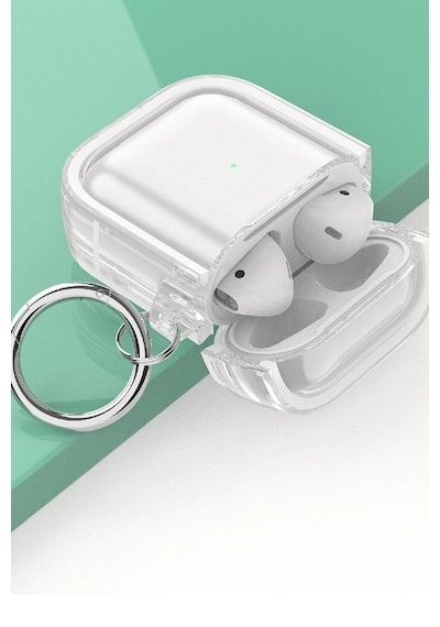 Movenchy Apple AirPods Uyumlu 4 4.nesil Shiny Şeffaf Kılıf - Siyah Diğer