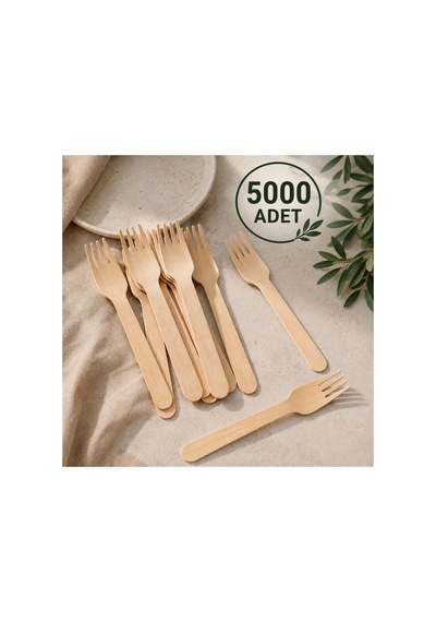 Bambu Tahta Çatal 5000 Adet Tek Kullanımlık Ahşap Çatal - 914160375