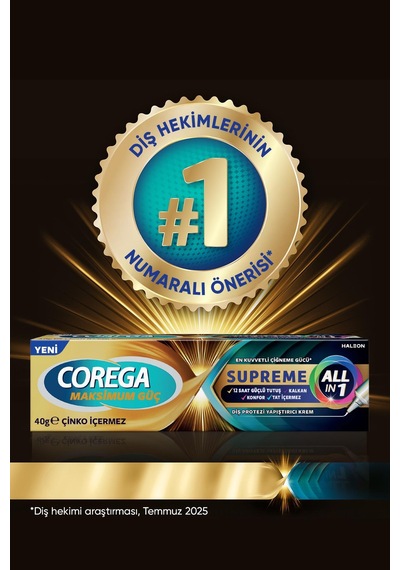 Corega Supreme Diş Protezi Yapıştırıcı Krem 40 Gr
