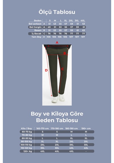 Goffra Erkek Flexon Ultra Esnek Relaxed Beli Lastikli Jogger Pantolon Haki M702-r0433-04 Haki