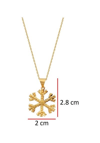 22 Ayar Altın Kartanesi Kolye Sarı