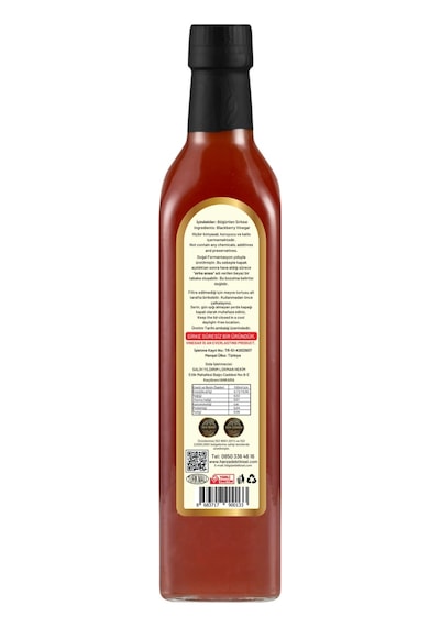 Hanzade Bitkisel Böğürtlen Sirkesi 3 x 500 ML