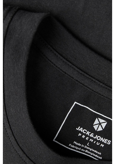 Jack & Jones Jprblaneo Ss Tee Erkek Kısa Kollu Basic T-shirt Pamuklu Siyah