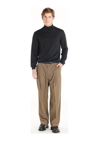 Ted Baker Siyah Erkek Yarım Balıkçı Yaka Fit Kazak Tbmrkw1044