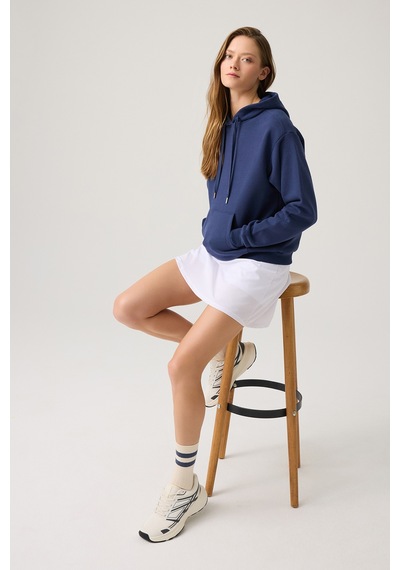 Los Ojos Lacivert Geniş Kalıp Kapüşonlu Sweatshirt Hooded Sweat Lacivert Lacivert