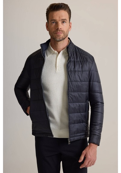 Ysf Erkek Lacivert Slim Fit Kaban