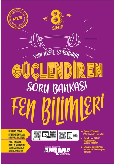 8 Sınıf Güçlendiren Fen Bilimleri Soru Bankası Ankara Yayınları