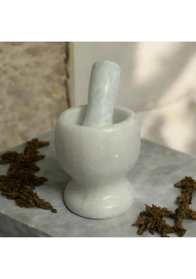 Doğal Beyaz Mermer Havan Ve Tokmak Seti El Yapımı, Dayanıklı, Baharat Ve Ot Öğütücü, Mutfak İçin Şık Ve Kullanışlı Tasarım