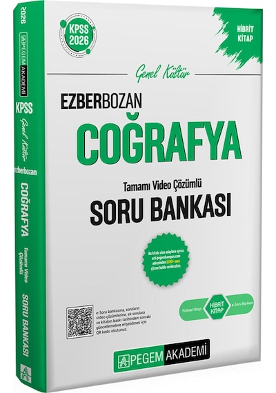Pegem Coğrafya Ezberbozan Soru Bankası 2026 Kpss