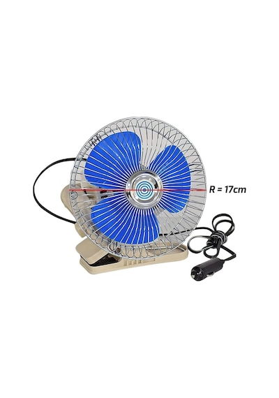 Ahmet Otomotiv Oto Vantilatör Mandallı Döner Başlıklı Araç Içi Fan 12 Volt