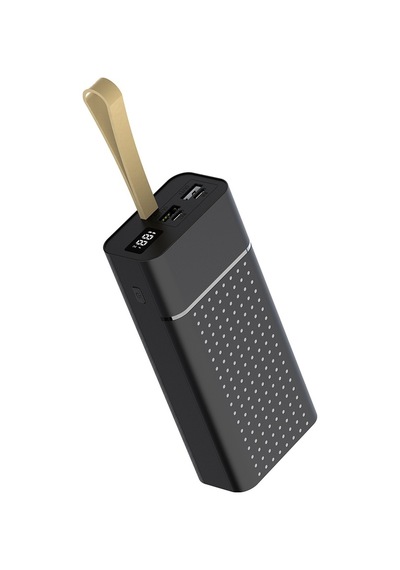 Megafox B-33 30000mAh Hızlı Şarj Özellikli Askılı Led Göstergeli Taşınabilir Powerbank - Siyah
