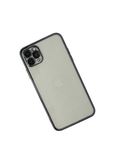 Apple Uyumlu iPhone 11 Pro Max Uyumlu Kılıf Lensli Silikon - Siyah