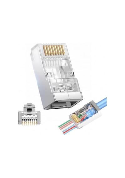 Cat6 Metal Rj45 Jack, 100'lü Paket, Yeni Nesil Uç