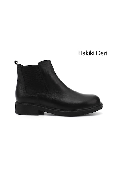 Gönderi(R) Gönderi R Kadın Siyah Floter Kauçuk Taban Hakiki Deri Chelsea Bot Gkzb13442424 Siyah Floter