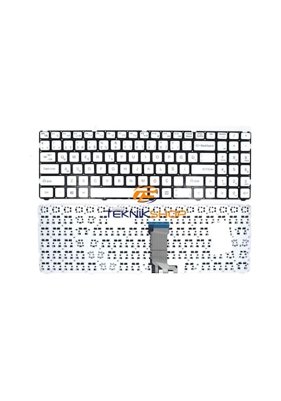 Casper Uyumlu Nirvana C600.7200-8D30X-S Notebook Klavyesi Beyaz Tr