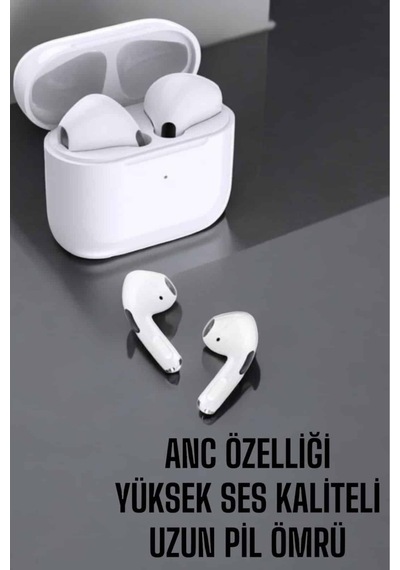 Beyaz Yeni Nesil Pro Bluetooth Kulaklık Yüksek Ses Kaliteli Anc Özelliği -