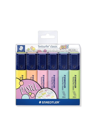 Ayrex Staedtler 364 Cwp6 Textsurfer Classic Pastel Fosforlu Kalem 6'li Blister Genel