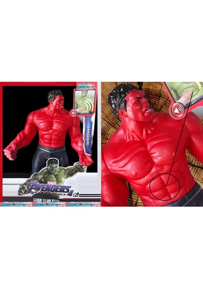 Kırmızı Hulk Figür Avengers Kırmızı Hulk Sesli Işıklı 30 Cm Hulk