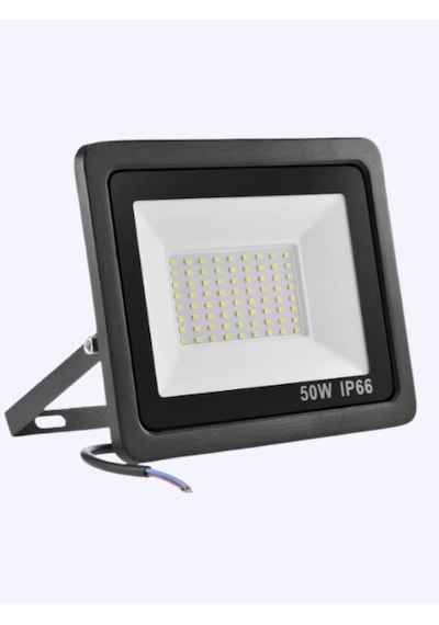 50 Watt Siyah Slim Kasa 6500k Beyaz Işık Ip65 Led Projektör
