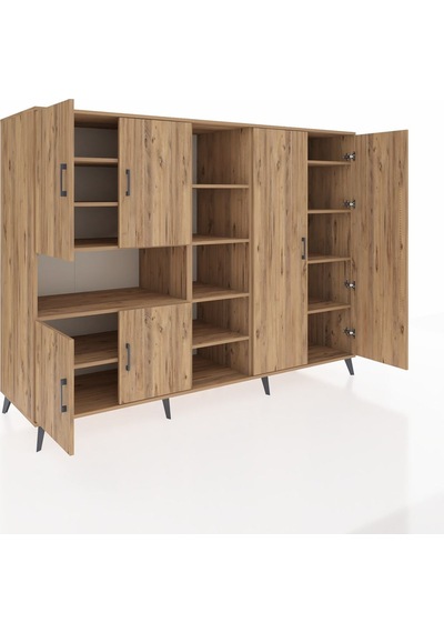 Kronos Dolap 13 Raflı 6 Kapaklı 220x59x163 Çam-çam Çam-çam Kronos Dolap 13 Raflı 6 Kapaklı 220x59x163 Çam-çam Çam-çam