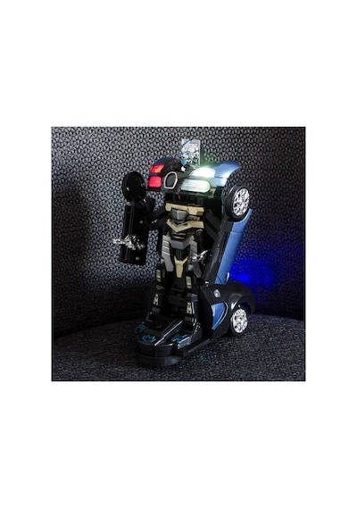 Transformers Mavi Robota Dönüşebilen Bugatti Araba Işıklı Sesli Müzikli Kendi Kendine Gezen 20 Cm