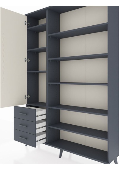 Arges Dolap 9 Raflı 3 Çekmeceli 3 Kapaklı 132x30x195 Antrasit-aytaşı/antrasit Aytası/antrasıt Arges Dolap 9 Raflı 3 Çekmeceli 3 Kapaklı 132x30x195 Antrasit-aytaşı/antrasit Aytası/antrasıt