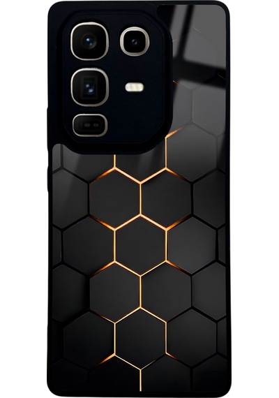 İnfinix Note 50 Pro Yellow Carbon Tasarımlı Glossy Telefon Kılıfı Çok Renkli