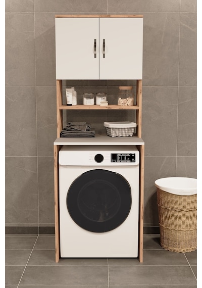 Çamaşır Makinesi Üstü Banyo Dolabı Rafı Atlantik Çam Çok Renkli Çamaşır Makinesi Üstü Banyo Dolabı Rafı Atlantik Çam Çok Renkli