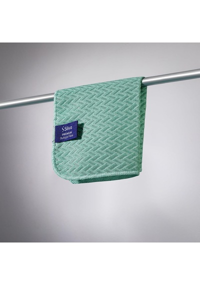 Premium Bulaşık Filesi Balıksırtı Doku 25x25 Cm, Mikrofiber Bulaşık Bezi, Az Deterjanla Bol Köpük, Çizmeyen Ovma Gücü, Tencere Tava Cam Porselen İçin, Mint Yeşili
