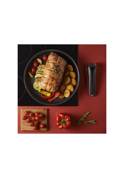 Tefal Ingenio Exception Titanyum 6x 12 Parça Büyük Tava Tencere Seti Siyah