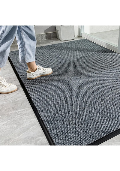 Gri Renk Çamur Kazıyıcı Sıyırıcı Kapı Önü Paspası 90x150