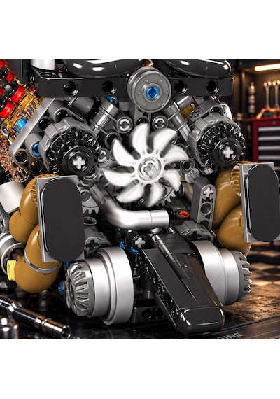 Mould King 10131 BGT W16 Motor Yapım Seti | 952 Parça - güncelleme