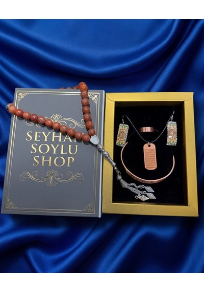 Özel Tasarım Kitap Kutulu Kadın Bakır Takı Seti Ve Tesbih Kombini - Kolye Küpe Bileklik Yüzük 5 Parça Otantik Şık Hediyelik - Doğum Günü Yıl Dönümü Anneler Günü Kadınlara Özel Gösterişli Hediye - N-00030 Özel Tasarım Kitap Kutulu Kadın Bakır Takı Seti Ve Tesbih Kombini - Kolye Küpe Bileklik Yüzük 5 Parça Otantik Şık Hediyelik - Doğum Günü Yıl Dönümü Anneler Günü Kadınlara Özel Gösterişli Hediye - N-00030