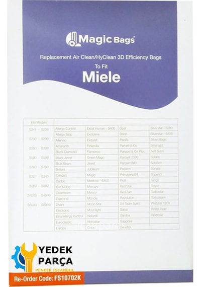 Miele Uyumlu Turbo Süpürge Toz Torbası 4 Adet