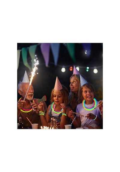 Glow Stick Işıklı 100 Adet Çubuk Neon Çubuk Neon Işıklı Bileklik Party Diğer