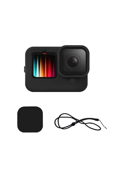 Gopro Hero 9/10/11/12 Uyumlu Silikon Kamera Koruyucu Kılıf Siyah